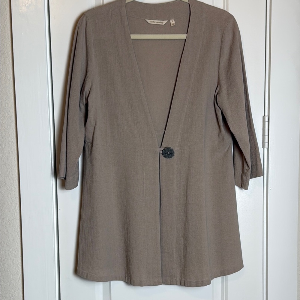 Soft Surroundings Taupe cotton Topper/Cardi